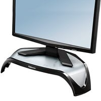 Fellowes 8020101 Smart Suites 18 1/2 inch x 12 1/2 inch x 5 1/8 inch Black Corner Monitor Riser