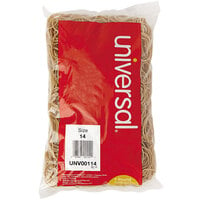 Universal UNV00114 2 inch x 1/16 inch Beige #14 Rubber Band, 1 lb. - 2200/Bag