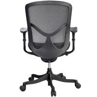 Eurotech Seating FUZ5B-LO Fuzion Black Basic Mesh Mid Back Swivel Office Chair