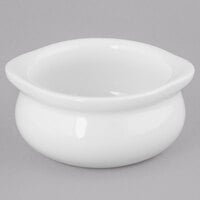 Tuxton BWS-1203 12 oz. Porcelain White China Onion Soup Crock - 12/Case