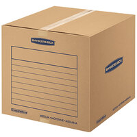 Banker's Box 7713901 SmoothMove Basic 18" x 18" x 16" Kraft / Blue Medium Moving Box   - 20/Bundle