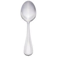Reed & Barton RB110-002 Berkshire Matte 7 1/8 inch 18/10 Stainless Steel Extra Heavy Weight Dessert Spoon - 12/Case