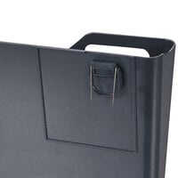 Universal UNV08162 13 1/2 inch x 3 inch x 7 inch Black Recycled Plastic Single File Cubicle Wall Pocket - Letter