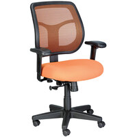 Eurotech Seating MT9400-5870 Apollo Orange Dove Fabric / Mesh Mid Back Swivel Tilt Office Chair