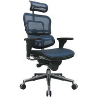 Eurotech Seating ME7ERG-KM15 Ergohuman Blue Mesh High Back Swivel Office Chair