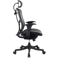 Eurotech Seating FUZ6B-HI Fuzion Black Basic Mesh High Back Swivel Office Chair with Head Rest
