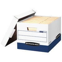 Banker's Box 07243 R-Kive 16 1/2 inch X 12 3/4 inch x 10 3/8 inch White Letter / Legal Sized File Storage Box with Lift-Off Lid - 12/Case