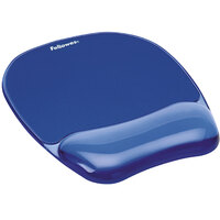 Fellowes 91141 Blue Gel Crystals Mouse Pad with Wrist Support