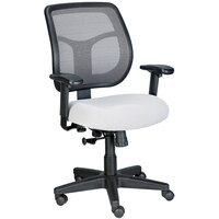 Eurotech Seating MT9400-5882 Apollo Silver Dove Fabric / Mesh Mid Back Swivel Tilt Office Chair
