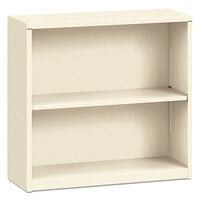 HON S30ABCL Putty 2 Shelf Metal Bookcase - 34 1/2 inch x 12 5/8 inch x 29 inch