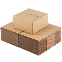 12 inch x 12 inch x 6 inch Kraft Shipping Box - 25/Bundle