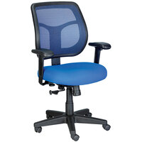 Eurotech Seating MT9400-5802 Apollo Blue Dove Fabric / Mesh Mid Back Swivel Tilt Office Chair