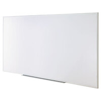 Universal UNV43627 96 inch x 48 inch White Melamine Dry-Erase Board with Satin-Finished Aluminum Frame