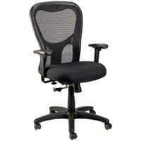 Eurotech Seating MM9500-5806 Apollo Black Fabric / Mesh High Back Swivel Office Chair