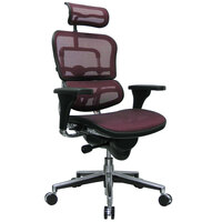 Eurotech Seating ME7ERG-KM12 Ergohuman Plum Mesh High Back Swivel Office Chair