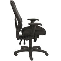Eurotech Seating MFHB9SL-5806 Apollo Black Dove Fabric / Mesh Multi-Function High Back Swivel Office Chair
