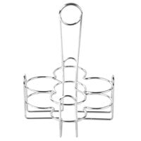 Clipper Mill by GET 4-221623 6 1/2 inch x 6 1/2 inch Chrome Metal 4-Compartment Condiment Caddy
