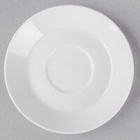 World Tableware BW-1160 Basics 4 1/2 inch Bright White Porcelain Espresso Saucer - 36/Case
