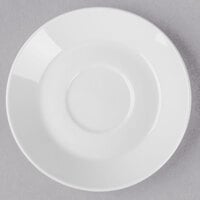 Libbey BW-1160 Basics 4 1/2" Bright White Porcelain Espresso Saucer - 36/Case