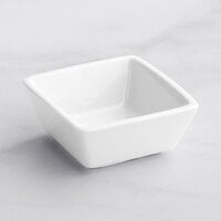 Acopa 2.75 oz. Square Bright White Porcelain Sauce Cup - 36/Case
