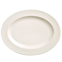World Tableware BO-1120 Basics Orbis 11 1/8 inch x 8 3/4 inch Bright White Oval Porcelain Platter - 12/Case