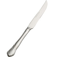 Bon Chef S1815 Queen Anne 9 15/16 inch 13/0 Stainless Steel European Size Solid Handle Steak Knife - 12/Case