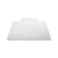 Universal ALEMAT4553CLPL 53 inch x 45 inch Clear Cleated Low Pile Carpet Office Chair Mat with 25 inch x 15 inch Lip