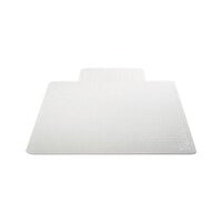 Universal ALEMAT4553CLPL 53" x 45" Clear Cleated Low Pile Carpet Office Chair Mat with 25" x 15" Lip