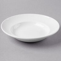 World Tableware BW-1130 Basics 12 oz. Bright White Rim Deep Porcelain Soup Bowl - 24/Case