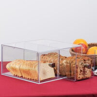 Cal-Mil 1480 Eco Modern Two Drawer Acrylic Bread Box for 1279 Bread Case - 12 inch x 12 inch x 6 inch