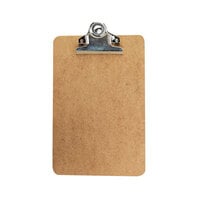 Universal UNV05610 6" x 9" Brown Hardboard Clipboard