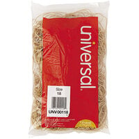 Universal UNV00118 3 inch x 1/16 inch Beige #18 Rubber Band, 1 lb. - 1600/Bag