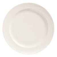 World Tableware BO-1103 Basics Orbis 10 5/8 inch Bright White Medium Rim Porcelain Plate - 12/Case
