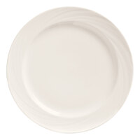 World Tableware BO-1103 Basics Orbis 10 5/8 inch Bright White Medium Rim Porcelain Plate - 12/Case