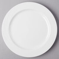 World Tableware BO-1105 Basics Orbis 10 inch Bright White Medium Rim Porcelain Plate - 12/Case