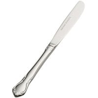 Bon Chef S1817 Queen Anne 6 15/16 inch 13/0 Stainless Steel European Size Solid Handle Butter Knife - 12/Case