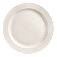 World Tableware BW-1103 Basics 10 5/8 inch Bright White Medium Rim Porcelain Plate - 12/Case