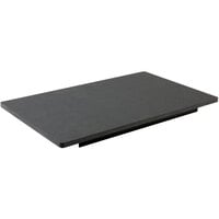 Tablecraft CW6434BK Versa-Tile 27" x 21 5/8" x 1 5/8" Black Solid Double Well High Temp Cutting Board Carving Station Template
