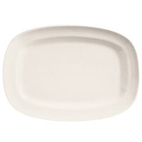 Libbey BW-1124 Basics 12" x 8 1/2" Bright White Porcelain Racetrack Plate - 12/Case