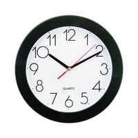 Universal UNV10421 9 3/4 inch Black Wall Clock