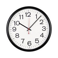 Universal UNV11381 13 1/2" Black Indoor / Outdoor Clock