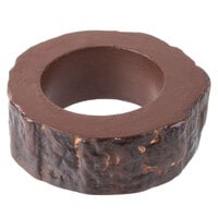 Clipper Mill by GET NPKWOOD-01 2 1/2 inch Brown Cast Aluminum Faux Wood Napkin Ring Holder