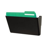 Universal UNV08122 Black Plastic One Pocket Recycled Wall File, Letter