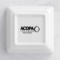 Acopa 4 oz. Square Bright White Porcelain Sauce Cup - 36/Case