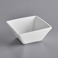 Acopa 18 oz. Square Bright White Porcelain Bowl - 24/Case