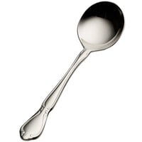 Bon Chef S1801 Queen Anne 6 1/4 inch 18/10 Stainless Steel Bouillon Spoon - 12/Case
