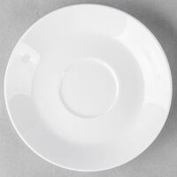 World Tableware BW-1162 Basics 5 3/4 inch Bright White Porcelain Saucer - 36/Case