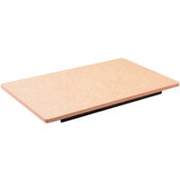 Tablecraft CW6430N Versa-Tile 21 5/8 inch x 13 1/2 inch x 1 5/8 inch Natural Solid Single Well High Temp Cutting Board Carving Station Template