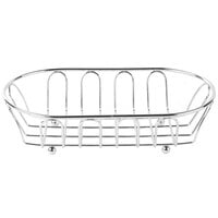 Clipper Mill by GET 4-22454 9" x 5 1/4" Chrome Metal Oval Wire Basket