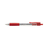 Universal 15532 Economy Red Ink with Clear Barrel 1mm Retractable Ballpoint Pen - 12/Pack